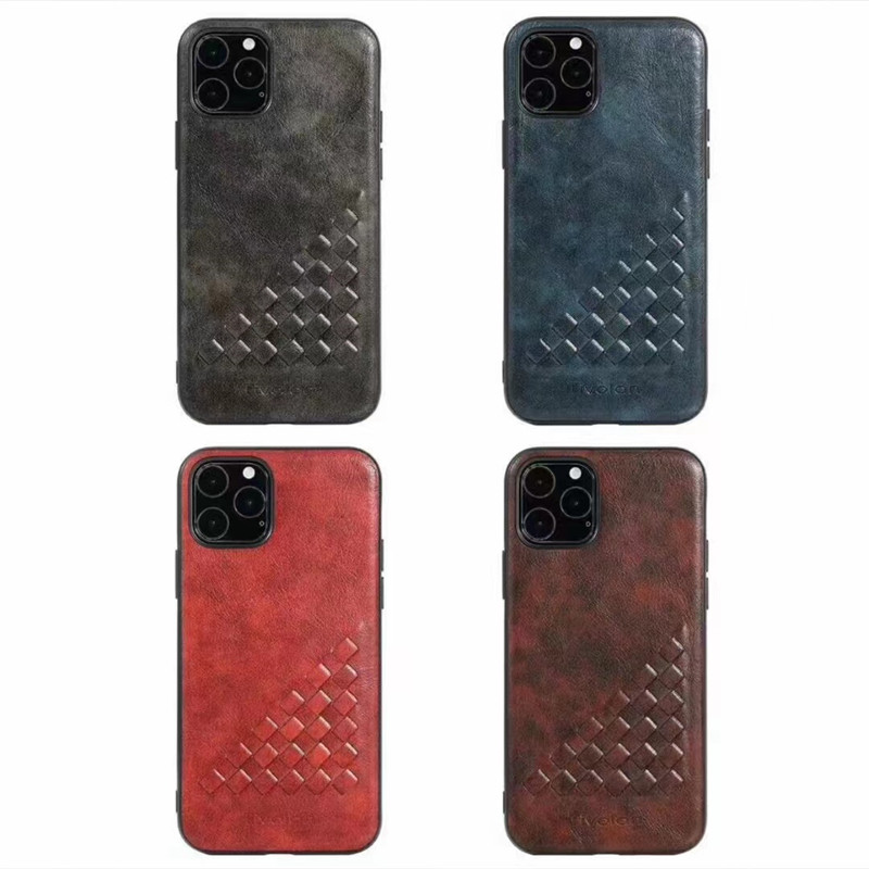 Velegnet til Apple 13 og Apple 13Pro Telefonsager, ren håndvævet italiensk Mad Horse Cowhide Mobiltelefonhylster