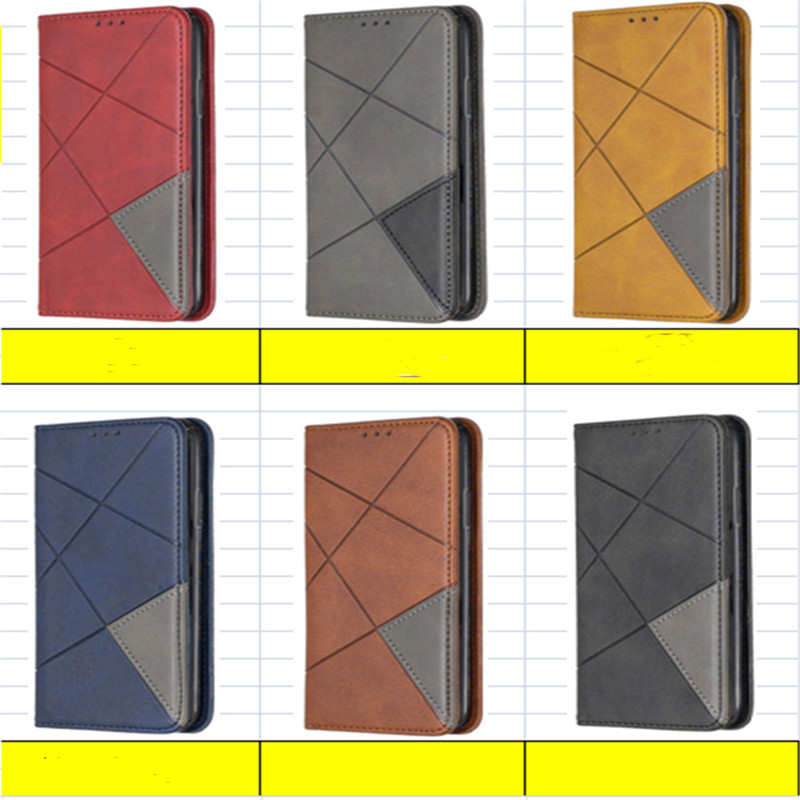 High End European og American Style Mobile Phone Case, venstre og højre flip Lommer Design, farveblokerende mobiltelefonbeskyttelseslæder sag