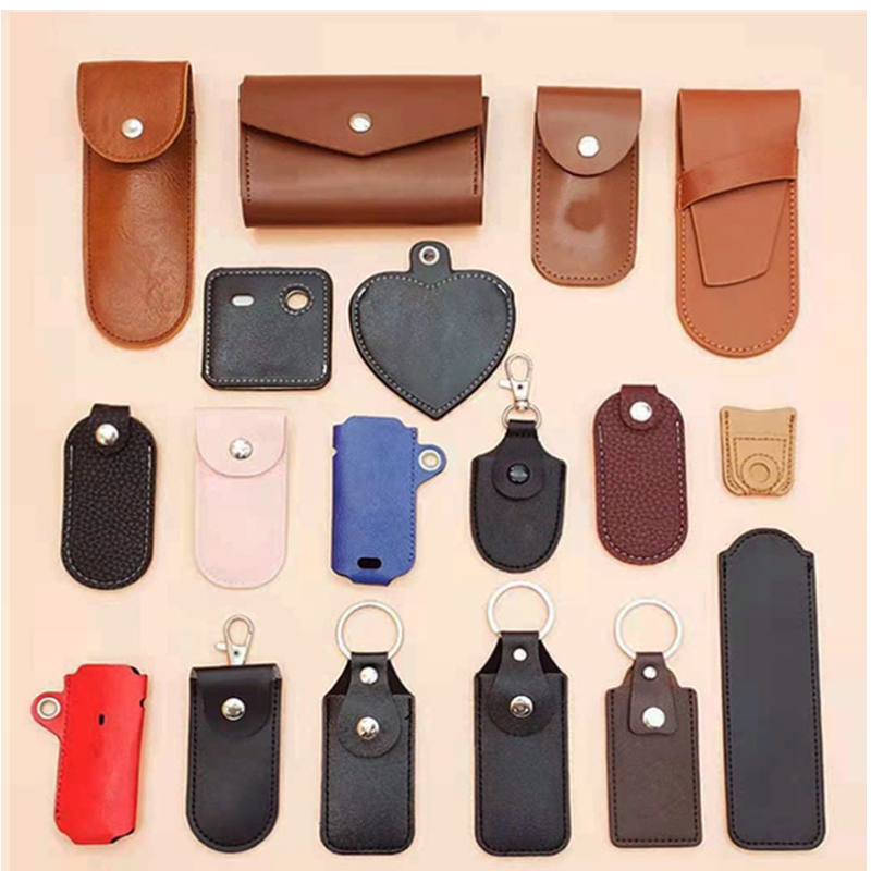 Lædernøgle spænde, USB Drive læderkasse, forskellige små læderartikler, læder tegnebogskort sag